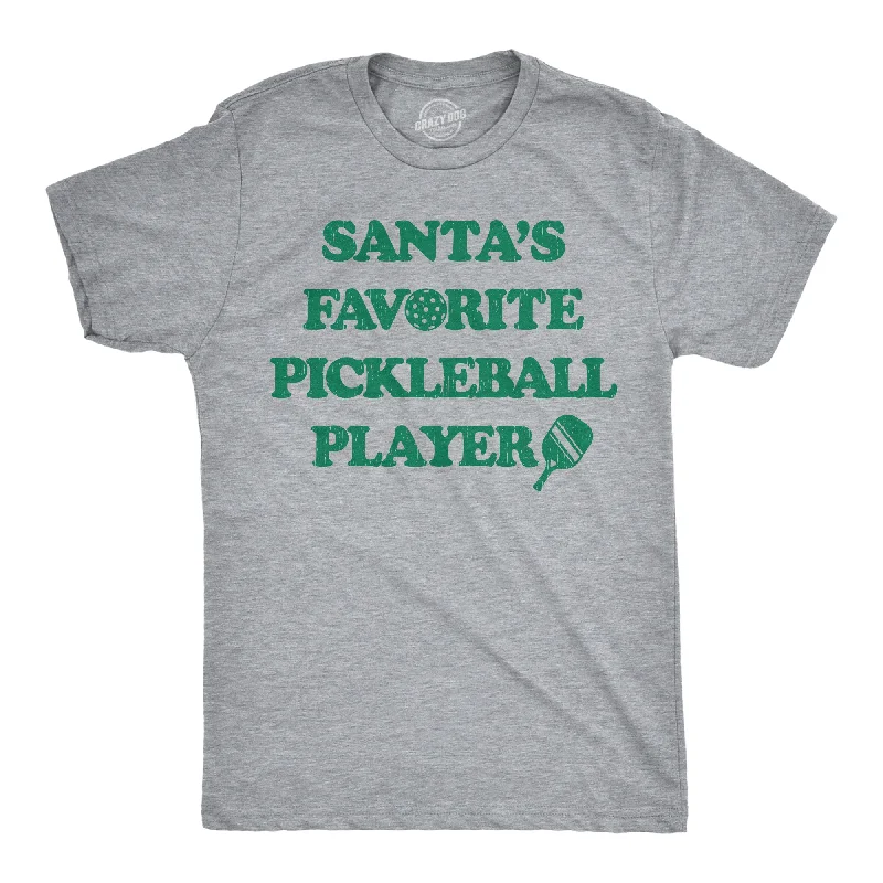 Santas Favorite Pickleball Player Men's T Shirt