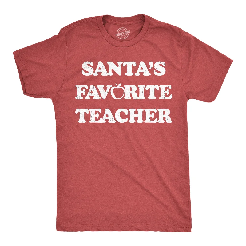 Santas Favorite Teacher Men's T Shirt