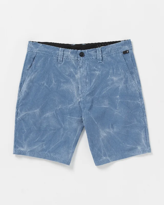 Stone Faded Hybrid Shorts - Blueberry