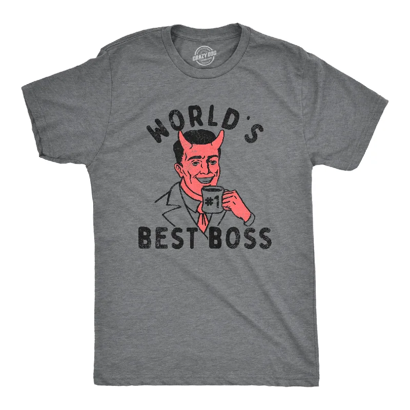 Worlds Best Boss Devil Men's T Shirt