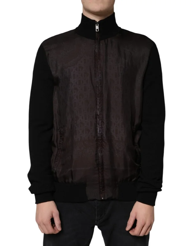 Dolce & Gabbana  Logo Monogram Full Zip Bomber Men's Jacket