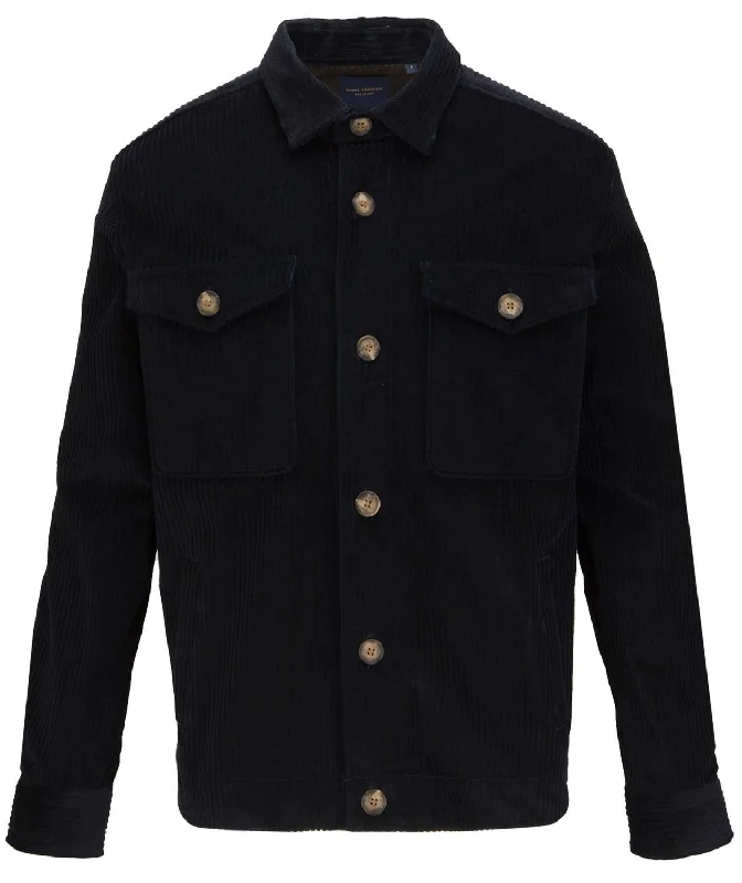 Corduroy Shirt Jacket In Navy