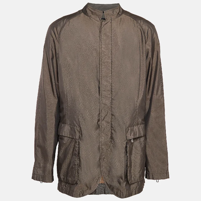 Giorgio Armani Brown Silk Blend Jacket