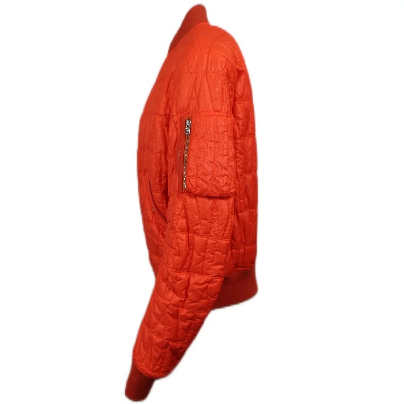 Orange QUILTED LOGO Jacket Bomber