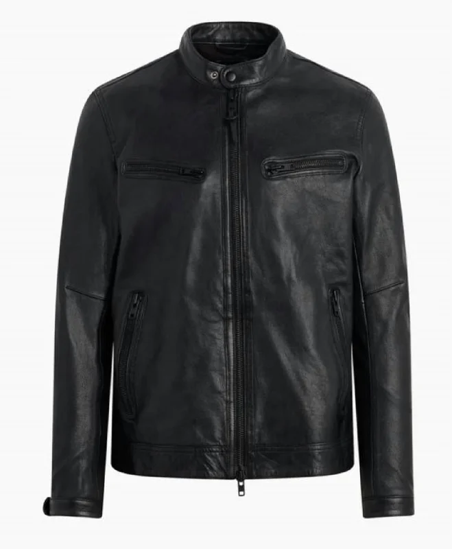 The Leather Moto Jacket In Black