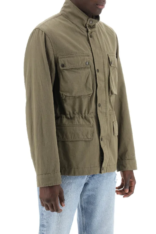 Woolrich "field Jacket In Cotton And Linen Blend"