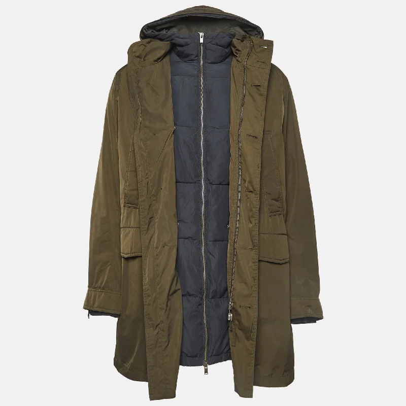 Zadig & Voltaire Green Synthetic Detachable Lining Bob Parka Jacket