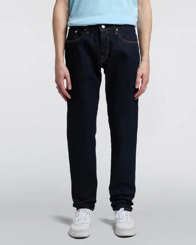 Edwin Made In Japan Regular Tapered Mens Jeans - 13oz Kaihara Pure Indigo Stretch Denim / Blue Rinsed