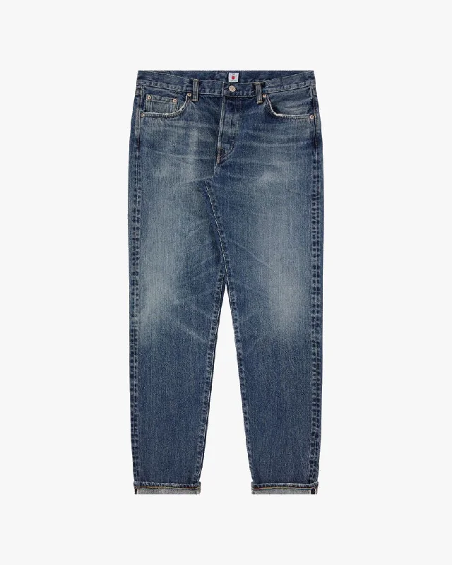 Edwin Made In Japan Regular Tapered Mens Jeans - 14oz Kurabo Recycled Red Selvage Denim / Blue Light Used