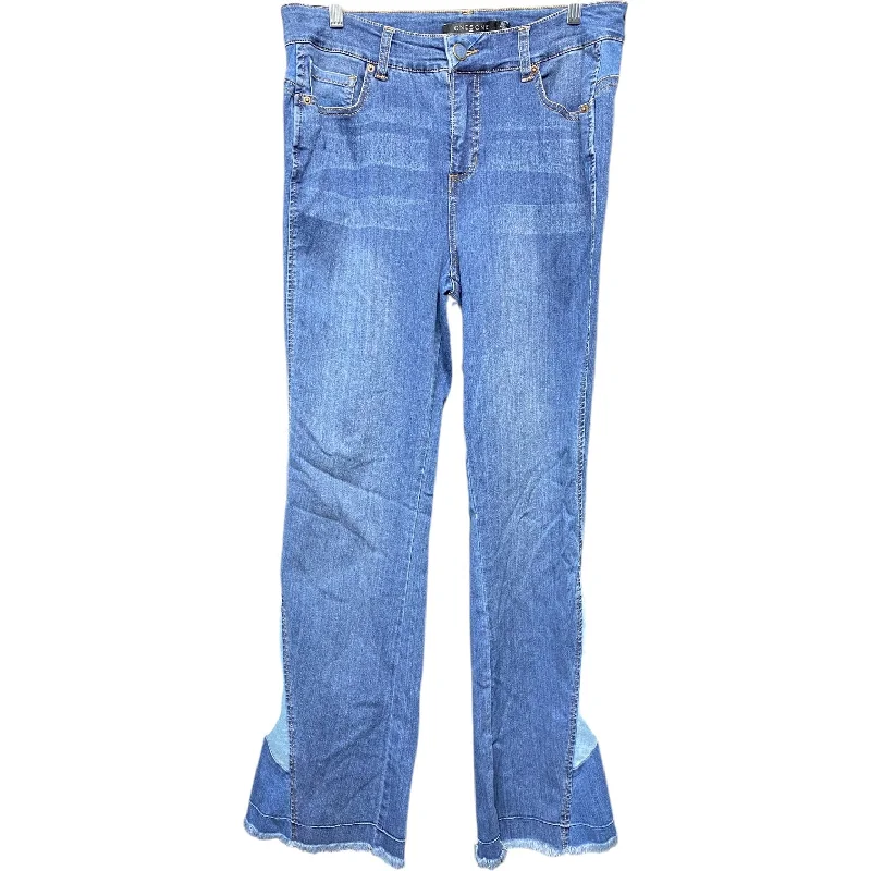 Jeans Flared By One 5 One In Blue Denim, Size: 14