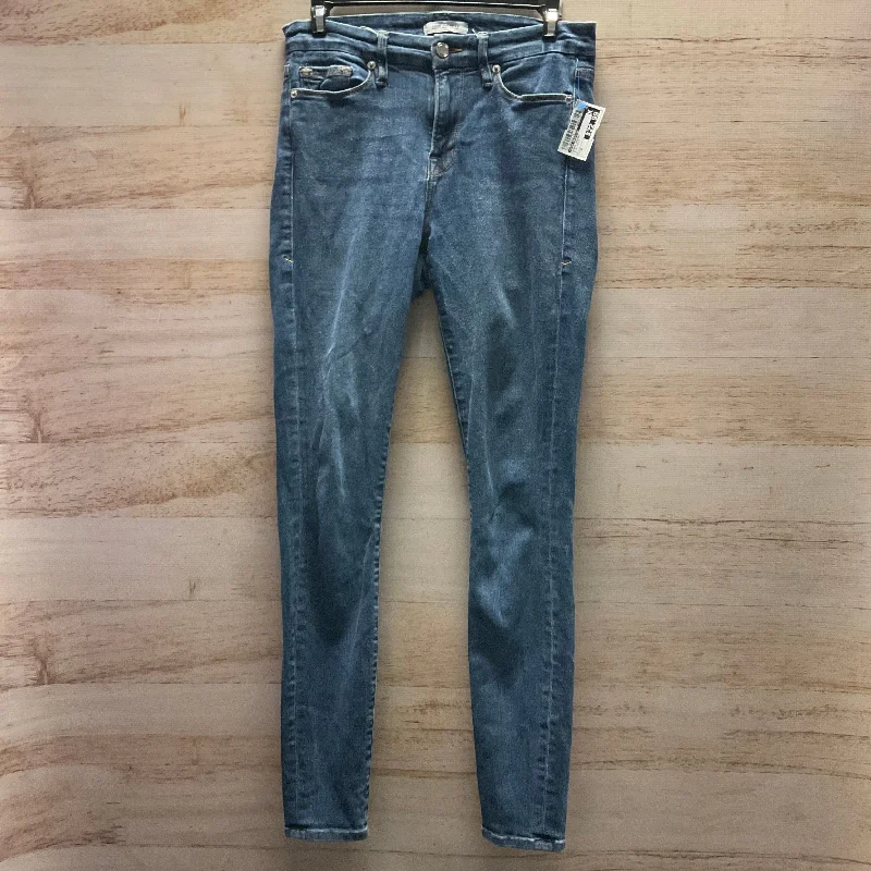 Jeans Skinny By Good American In Blue Denim, Size: 6