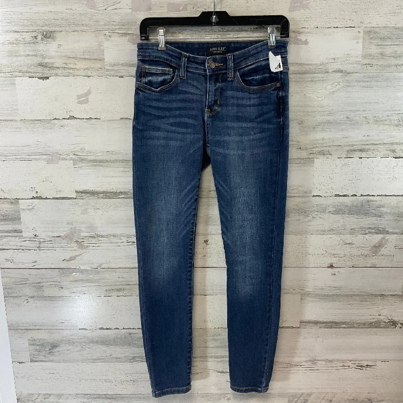 Jeans Skinny By Judy Blue In Blue Denim, Size: 4