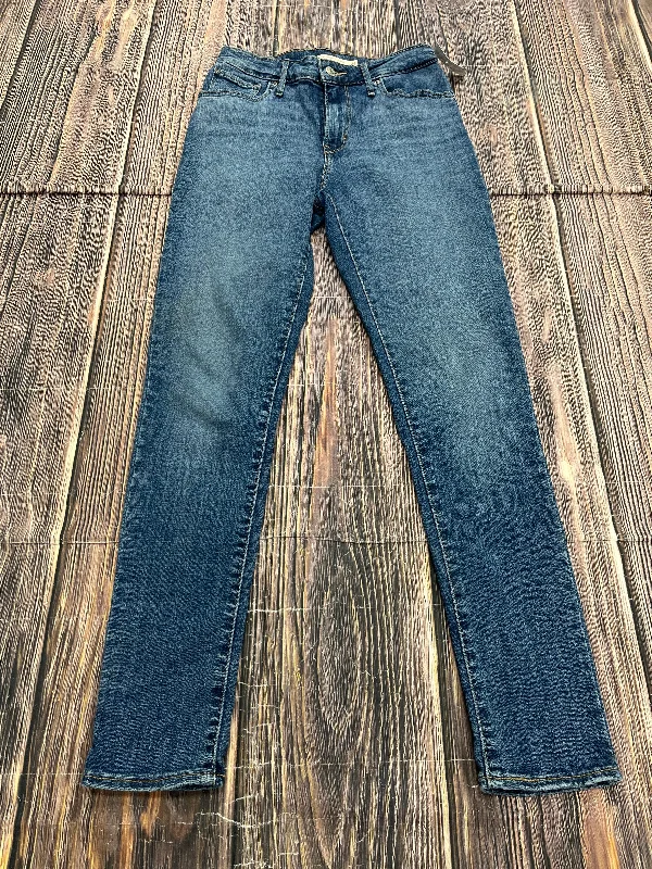 Jeans Skinny By Levis In Blue Denim, Size: 6