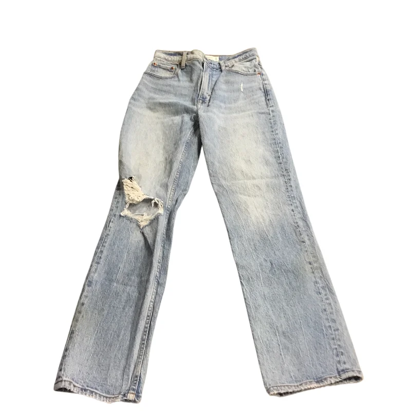 Jeans Straight By Abercrombie And Fitch In Blue Denim, Size: 2