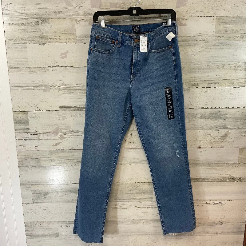 Jeans Straight By J. Crew In Blue Denim, Size: 6l