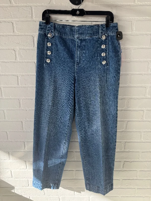 Jeans Straight By Talbots In Blue Denim, Size: 10