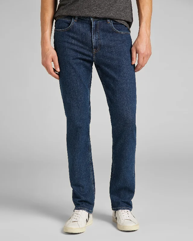 Lee Brooklyn Straight Regular Fit Mens Jeans - Dark Stonewash