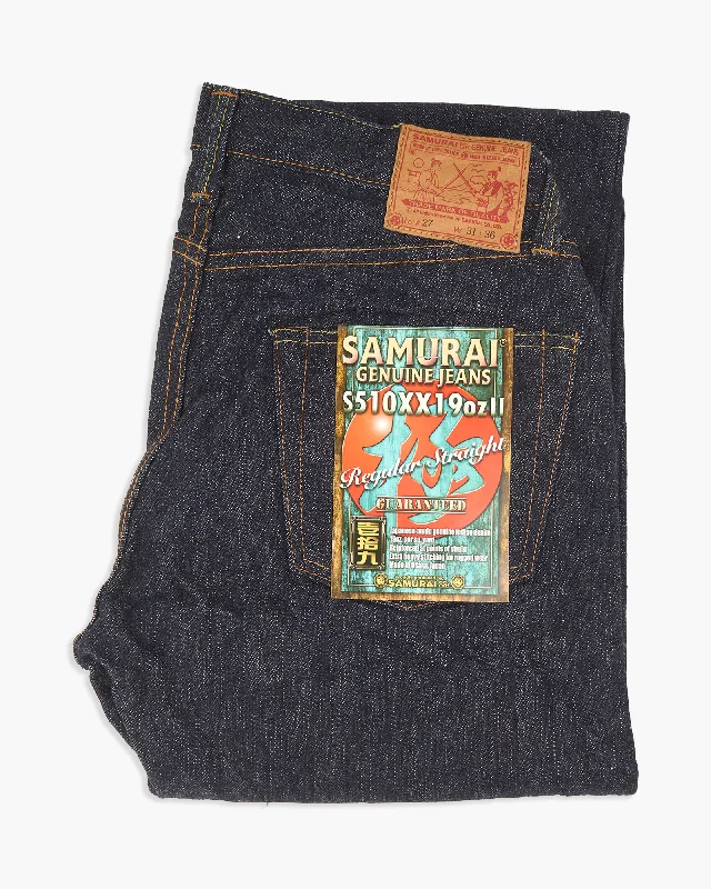 Samurai Jeans S510XX19ozII Regular Straight 19oz Kiwami Selvedge Jeans - Onewash