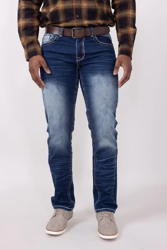 True Luck Owen Indigo Straight Jeans for Men | TL23090601