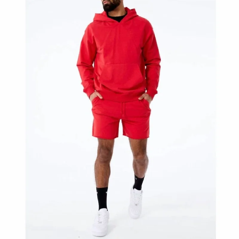 Athletic Summer Breeze Knit Short In Red