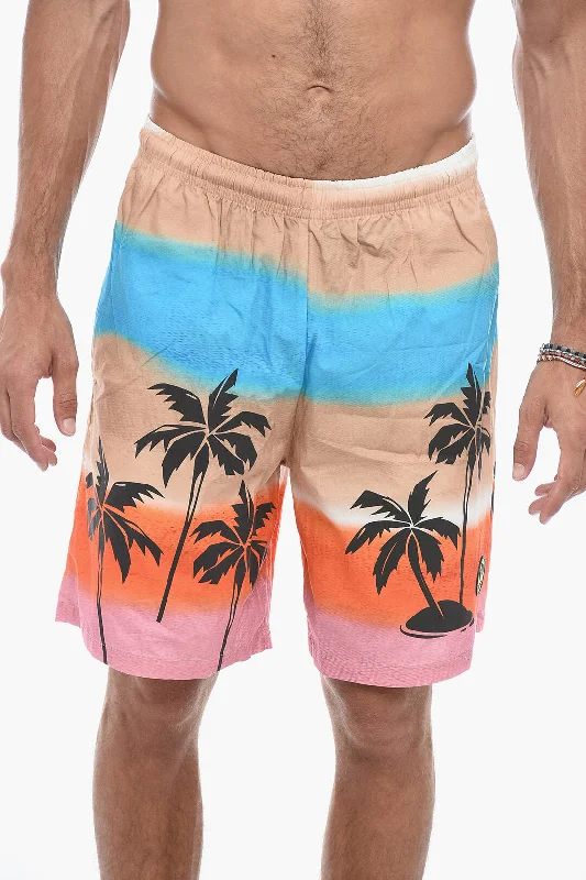 Barrow Gradient Effect Printed Shorts