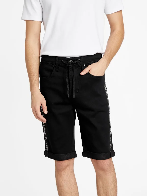 Eco Kyler Logo-Tape Denim Shorts