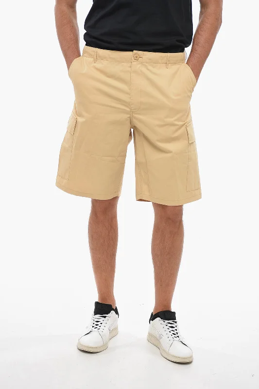 Kenzo Cargo Shorts With Logo Patch