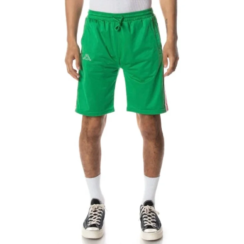 Logo Tape Dasved Shorts In Green/grey/red