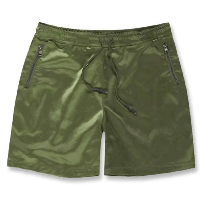 Men's Athletic Lux Short In Army Green