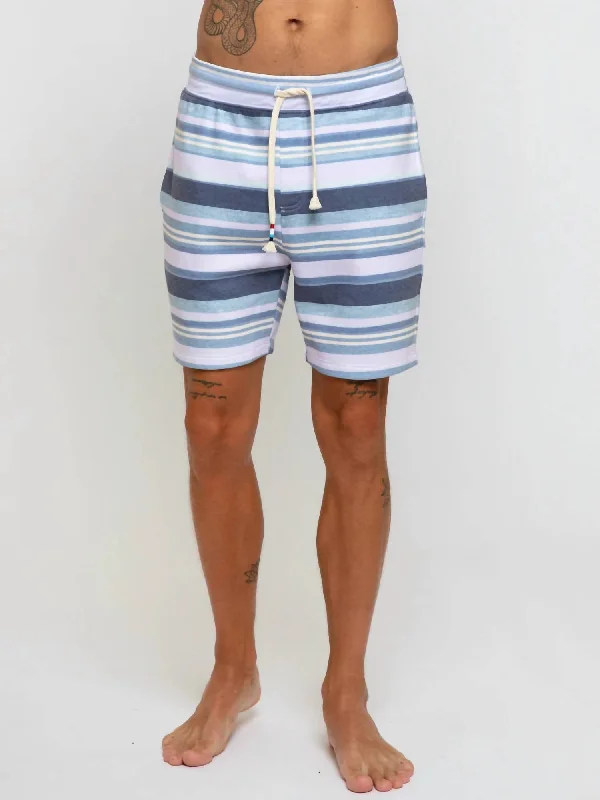 Mens Bay Stripe Short In Blue/white