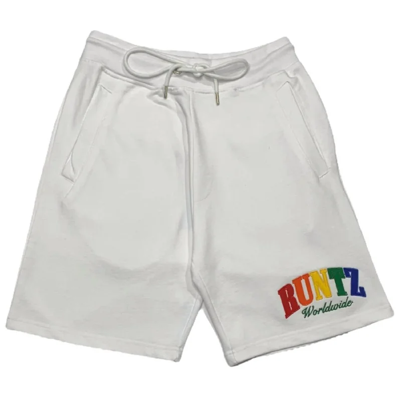 Men's Rainbow Runtz Knit Shorts In White