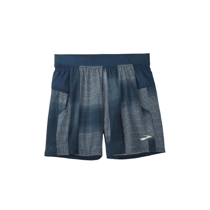 Men's Sherpa 7" 2-In-1 Short In Indigo Rush Altitude Print