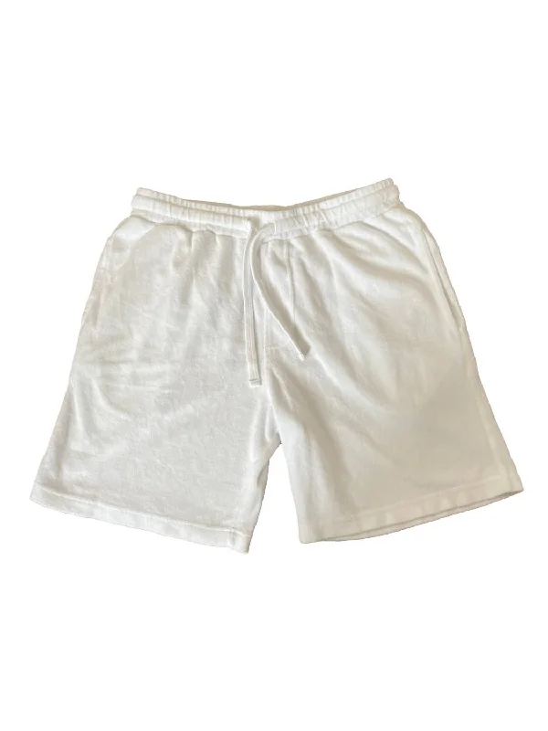 Men's Terry Shorts In White