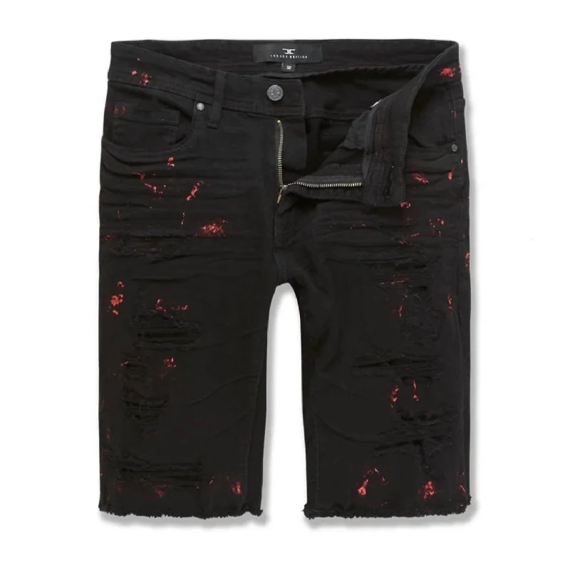 Men's Vengeance Denim Short In Black