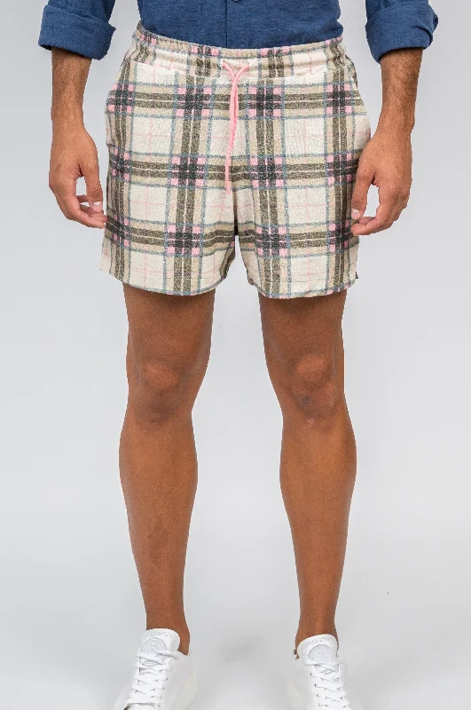 Summer Plaid Retro Terry Short