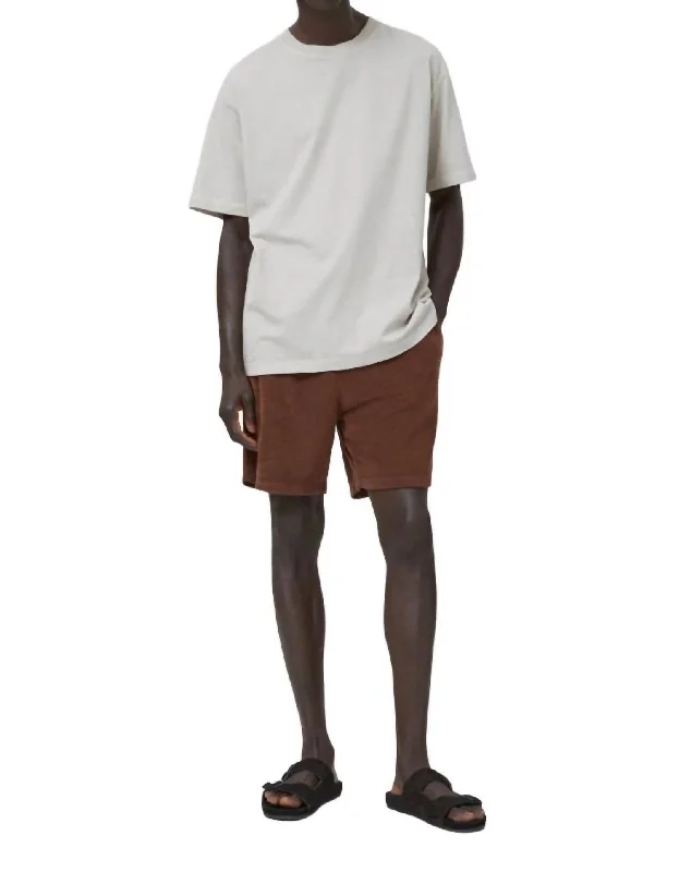 Terry Cloth Shorts In Brazil Nut