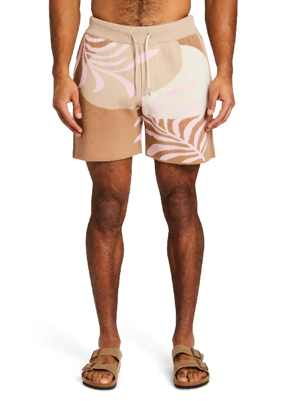 Zeppelin Short In Jacquard Brown/pink